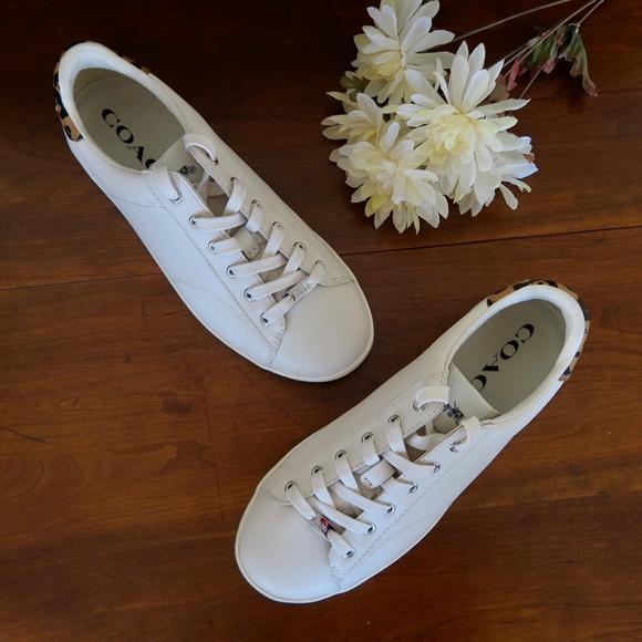 Coach Shoes - Coach Low Top Leather Sneakers Sz 9.5